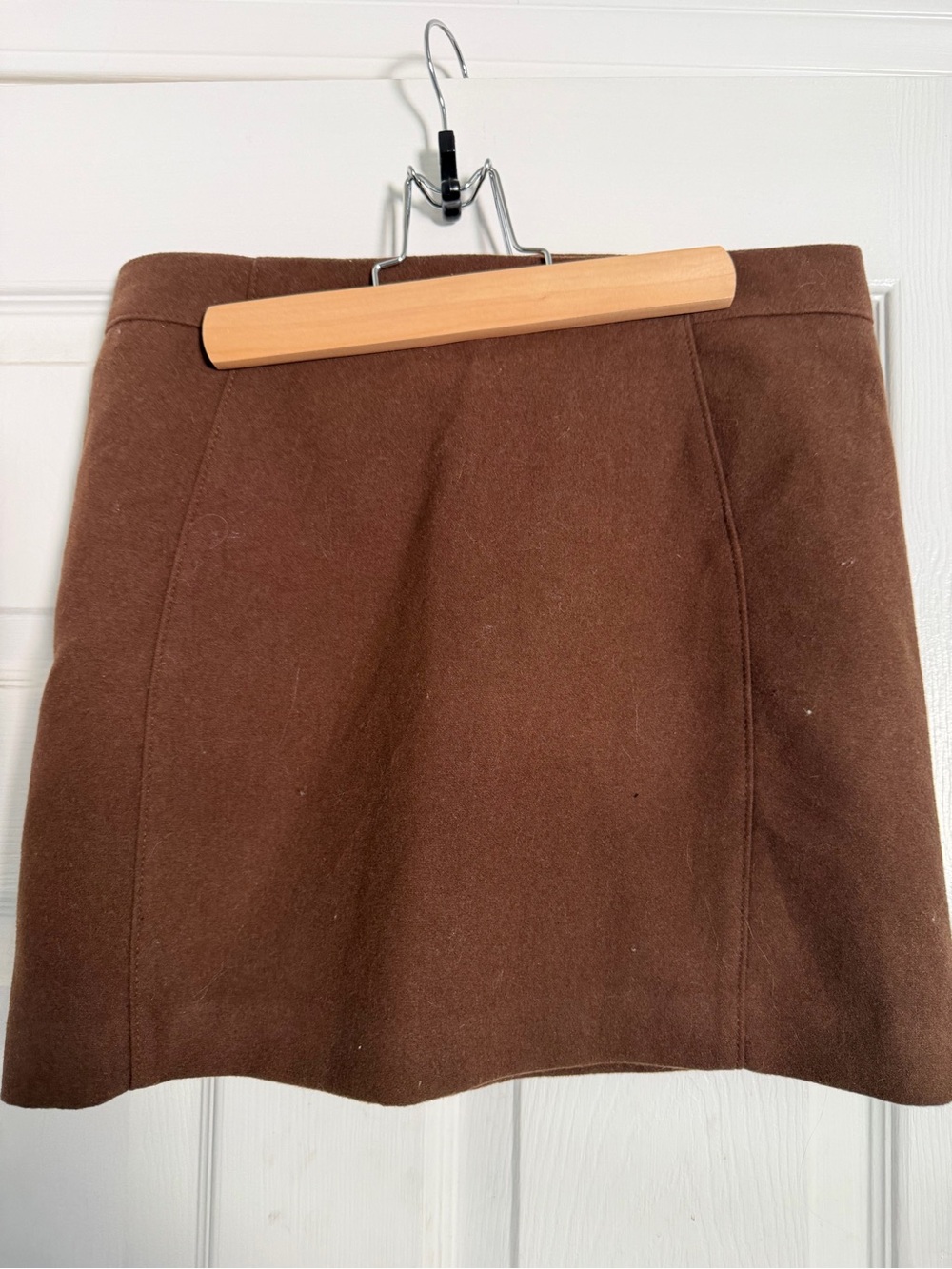 Mango Brown A-Line Mini Skirt